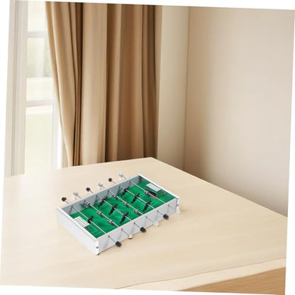 Totority Portable Mini Table Soccer Game Sturdy Alloy and Wood Foosball Table for Indoor Outdoor Use Compact Football Board Game for Family Parties