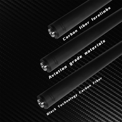100% Carbon Fiber Shaft, Black Technology Shaft of Pool Cue Front Part for Billiard Play/Break/Snooker Cue Shaft with Foam- 737 mm,745mm,765mm - color: 3-8x10 Joint, size: 11.8-21.4-765