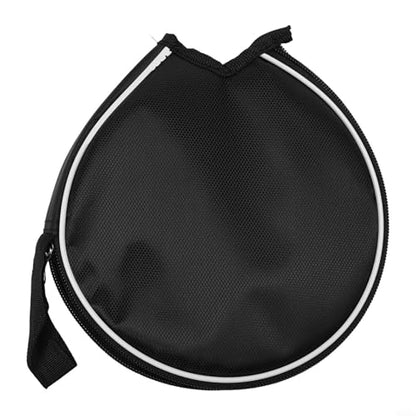 Table Tennis Racket Storage Bag Semicircle Paddles Case Waterproof Oxford Cloth Protective Cover with Hand Strap for Ping Pong Players Indoor Sports Equipment Storage Black(black)