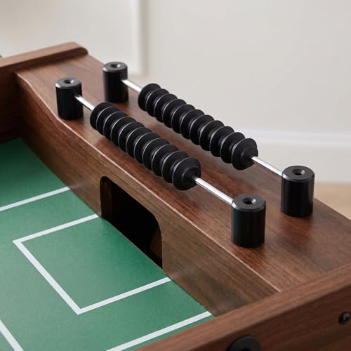 SUPVOX Foosball Score Keepers: Abacus Style Table Soccer Scoring Beads - Black Wooden Scoreboard with Metal Rods - Universal Fit for Most Football Tables