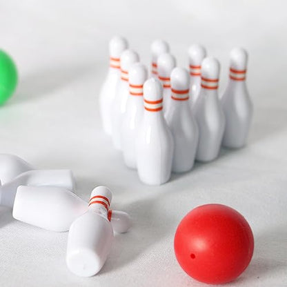 House Bowling Set Simulation Sports Goods Outdoor Miniature Model Include 10x Bottles 2X Bowling