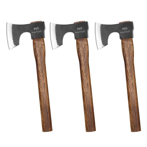 16.5" Throwing Axe, 3 Pack Throwing Axe Set with 1065 High Carbon Steel & Hickory Wood Handle, Perfect for Axe Throwing Games, Competition and Recreation, Ideal Gift for Men (Black) - color: 3 Pack Black