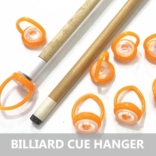 Cabilock 10pcs Billiard Cue Hanger Set 10mm Snooker Pool Holder with Plastic Basket Design, Storage Wall-mounted Display for Billiards Players and Cue Racks in Game Rooms
