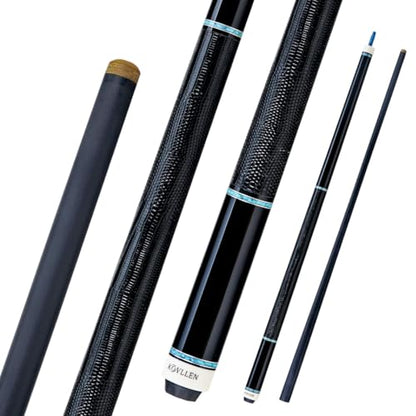 KONLLEN Carbon Fiber Pool Cue Stick 58-inch Professional Pool Sticks for Adults Full Carbon Technology Low Deflection Pool Cue Billiard Cues with 12.5mm Tip (Easy to Control, Pro Taper, Ultra-Smooth) - color: 001 blue black