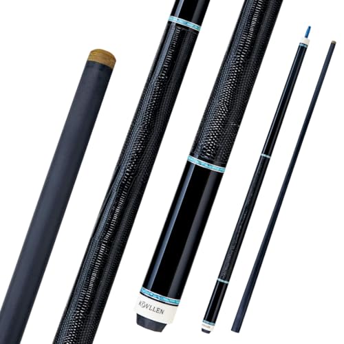 KONLLEN Carbon Fiber Pool Cue Stick 58-inch Professional Pool Sticks for Adults Full Carbon Technology Low Deflection Pool Cue Billiard Cues with 12.5mm Tip (Easy to Control, Pro Taper, Ultra-Smooth) - color: 001 blue black