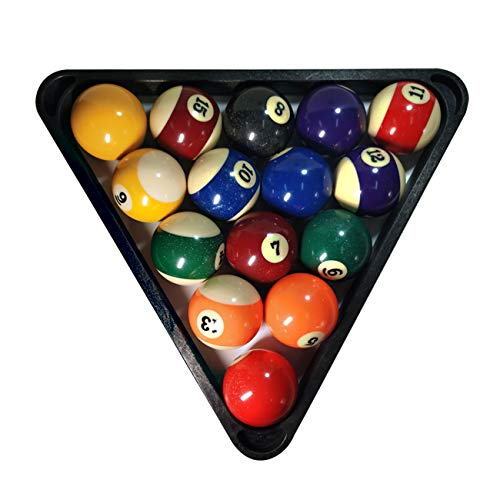 BALIKEN Triangle 8 Ball and 9 Ball Rack for Pool Table, Suited for 2-1/4" Pool Balls, Billiard Racks Pool Table Accessories (Triangle/Plastic, Black)