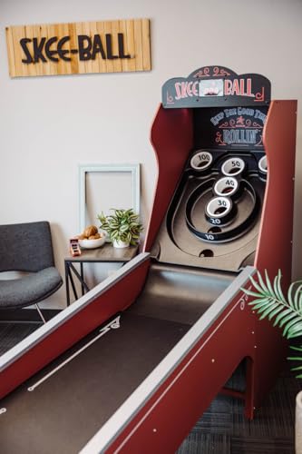 Skee-Ball Deluxe - an Arcade Table Machine Game for Home, Basement, and Recreation Rooms - Nostalgic Classic Family Fun of Roll and Score