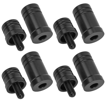 4 Sets Pool Cue Joint Protector, 5 16 X 18 Pool Thread Stick Joint End Protector, Black Plastic Cap for Billiard Players Cues, Joints Tip Caps Kit, Billiards Accessories Equipment
