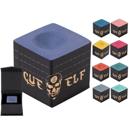 CUEELF Cube Pool Cue Chalk Technology Billiard Pool Stick Chalk for Professional Low Deflection, Durable, Reduces Miscues-1pc - color: Purple