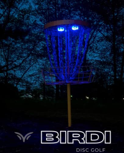 Disc Golf Light Set - Magnetic LED Disc Golf Basket Lights-Remote Controlled-LED-Flat Circular Quad-Lite LED Disc Golf Lights - Night Disc Golf Set - Glow Disc Golf Set - Disc Lights and Basket Lights
