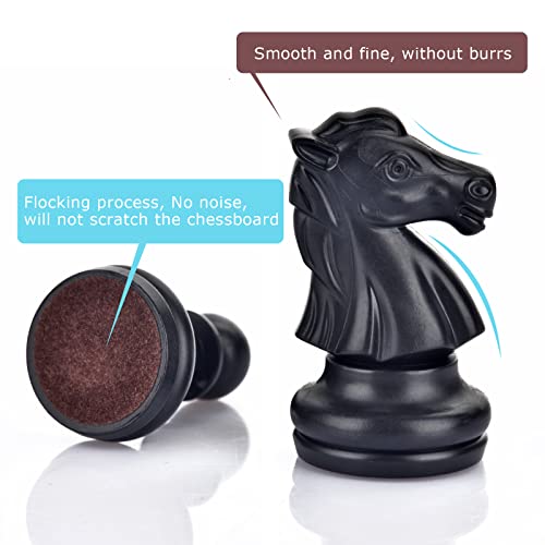 Chess Pieces Only, Magnetic Plastic Chessman Set for Replacement of Missing Pieces, Include Storage Bag (1.96” King - Small)