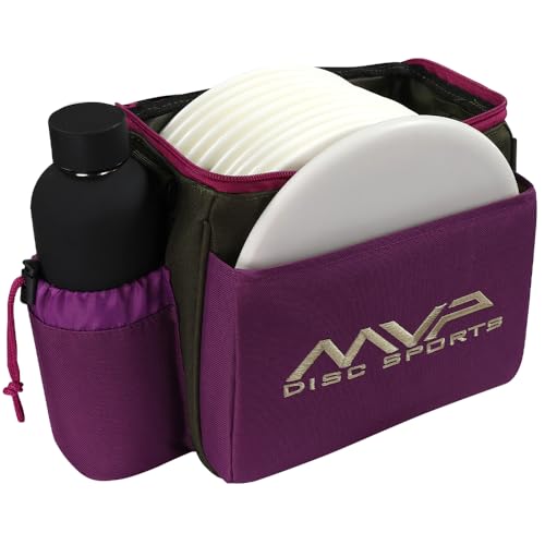 MVP Disc Sports Cell Disc Golf Starter Bag (Choose Your Favorite Color) - color: Khaki/Purple