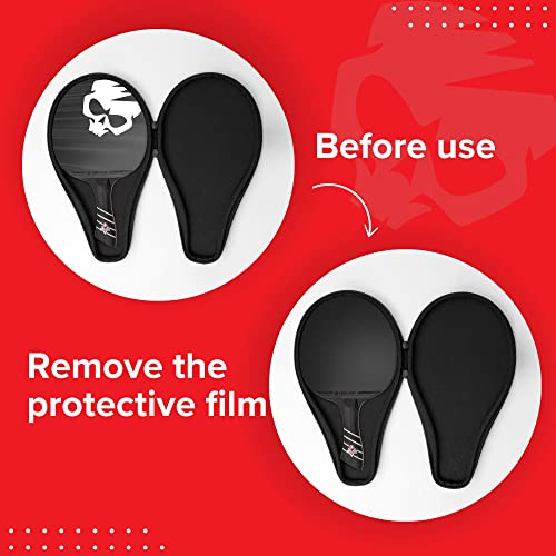 The Peace Maker ALC - Professional Ping Pong Paddle - Carbon Fiber Table Tennis Racket Producing Maximum Spin & Control for All Levels - Hard Carry Case & Ergonomic Handle. - style: Mens