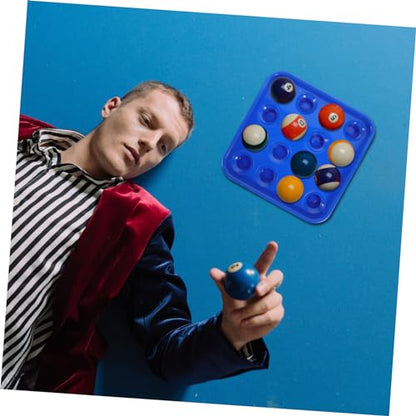 POPETPOP Billiard Storage Tray Pool Billiard Accessories Balls Snooker Pool Ball Holders Billiard Ball Holder - color: Blue