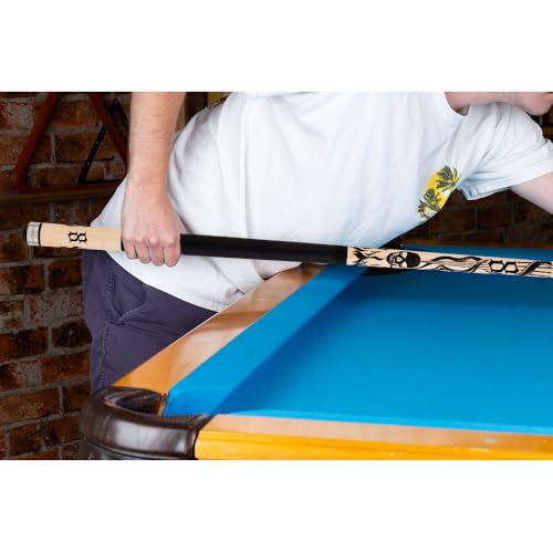 Voodoo Billiards Pool Cue Stick - Bone - Smoking Skull - size: 19oz