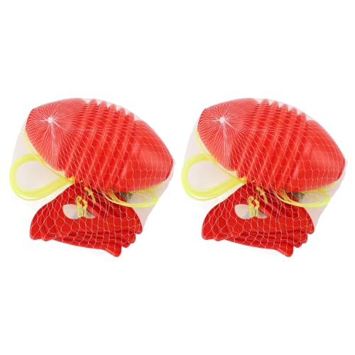 Dioche Sliding Zoom Ball Double Player Fun Interactive Bilateral Coordination Fitness Game Toy for Outdoor Play and Exercise Red Plastic