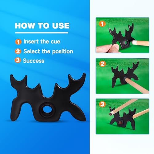 GSE Games & Sports Expert Black Plastic Slip-On Bridge Portable Moosehead Bridge Head, Pool Billiard Cue Bridge Head, Billiard Pool Cue Accessories for Pool Table - style: 1-Pack