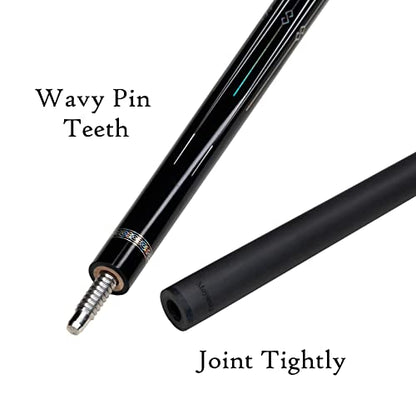 Carbon Fiber Pool Cue,11.8mm/12.5mm Low Deflection Cue Stick,Professional Pool Stick with Case - color: MF4+Extension, size: 11.8mm