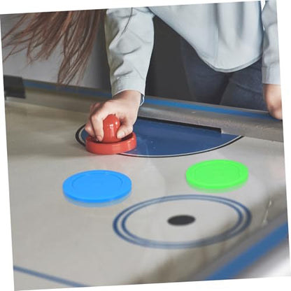 Toddmomy 5pcs Air Hockey Pucks 73mm for Tabletop Games Plastic Replacement Discs Desktop Ice Hockey Accessories for Boys and Girls and Family Fun