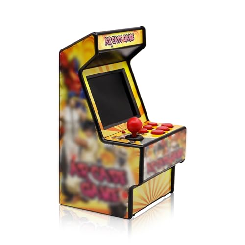 Retro Game Machine for Kids, Handheld Video Game Console with 156 Classic 16-Bit Games, 2.8" Color Screen Rechargeable Portable Gaming System, TV Output Support, Electronic Toy Gift for Boys - style: Yellow