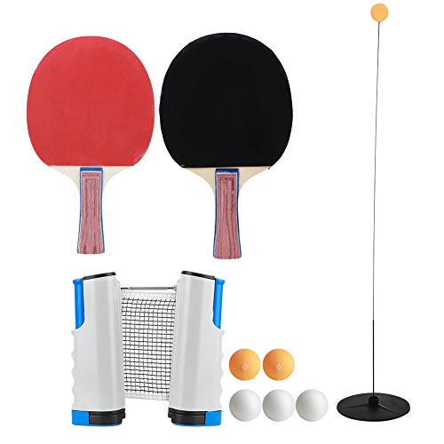 RiToEasysports Portable Table Tennis Net Set, Durable Retractable Training Set for All Ages, ABS Material, IndoorOutdoor Fun
