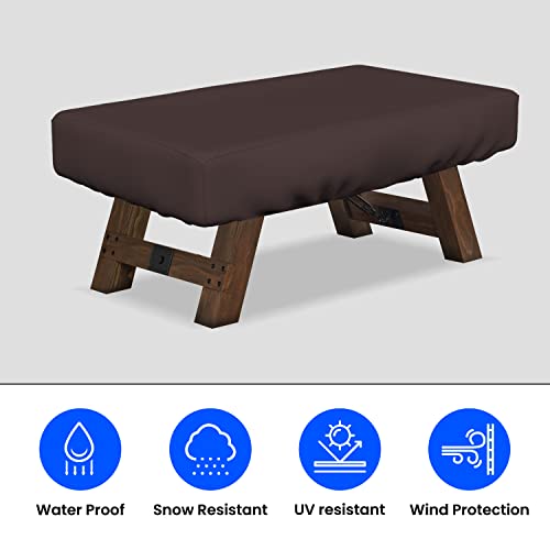 Covers & All Air Hockey Table Covers, Made of 12 Oz Waterproof & UV-Resistant Cover Max Fabric, Suitable for Indoors/Outdoors (88" W x 44" D x 15" H, Coffee) - color: Coffee