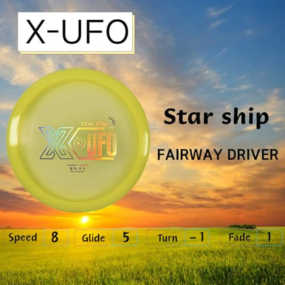 X-UFO Disc Golf Set - Disc Golf Starter Set, Includes 1 Putter, 1 Driver, and 1 midrange disc, Weighing 170-178 Grams Suitable for Beginners and Professional disc Golf tournaments - color: Set 7