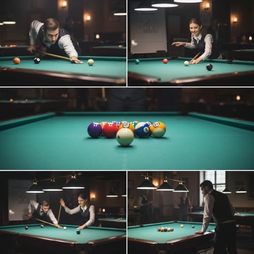 Billiard Balls Set Pool Ball Set 16Pcs Billiard Balls Set US Style Pool Ball Resin 57.2mm Dia for Tournament Practice