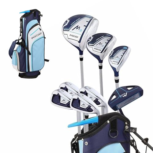 Precise M3 Complete Womens Golf Clubs Set, Includes Driver, Fairway, Hybrid, 7-PW Irons, Wedge, Putter, Stand Bag, 3 H/C's, Golf Clubs Women Right Handed - color: Blue, size: Standard