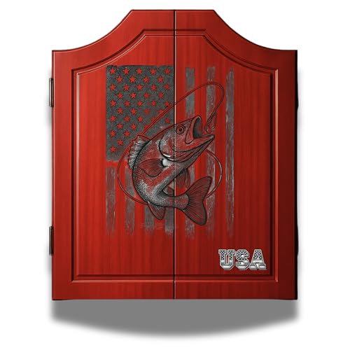 UV Printed Dart Board Cabinet Set Wooden Dartboard Cabinet for Family Game Rooms