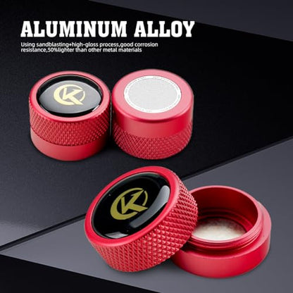 KONLLEN Round Pool Chalk Holder Pool Billiards Accessories Portable Multifunctional Sturdy Pool Cue Accessories - color: Red
