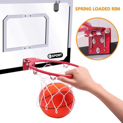 Upgrade Basketball Hoop Set for Kids-Extra Large 24''x 16''Pro Indoor Basketball Hoop for Door & Wall with 3 Balls, Complete Accessories, Basketball Toy Gift Perfect for Boys Girls Teens Adults - style: 24"x16" Basketball board