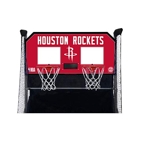 Pop-A-Shot - Home Dual Shot Arcade Basketball Game with NBA Graphics l Sensor Scoring l 16 Game Modes l 7 Balls l Foldable Storage l for All NBA Fans - style: Houston Rockets