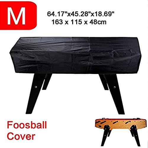 FLR Rectangular Foosball Table Cover 62 x 45 x 19 inch Outdoor/Indoor Dustproof Waterproof Foosball Table Protection Patio Coffee Chair Billiard Soccer Universal Table Cover - Black