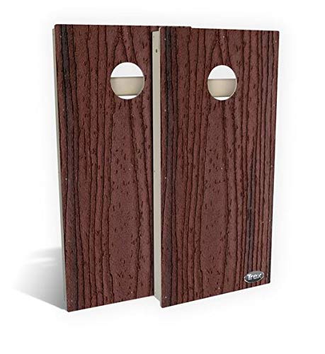 Slick Woody's Professional-Grade TREX Cornhole Boards - 4'x2' All Weather Regulation Corn Hole Toss Game with 8 Resin Filled Bags - color: Lava Rock