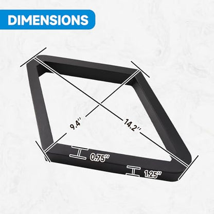 GSE Games & Sports Expert Deluxe Heavy Duty Solid Wood Billiard 8-Ball Triangle / 9-Ball Diamond Pool Ball Racks for 2-1/4" Pool Balls, Billiards Accessories - color: Black, style: 9-Ball Diamond Rack