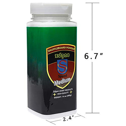 Shuffleboard Sand - Shuffleboard Wax with Mini Dustpan and Mini Brush, 2 Cans(2×14 oz) - style: 2 Cans Medium Speed