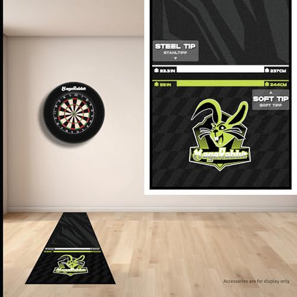 Darts Mat, 297x66cm, with Oche Lines, Professional Non Slip Carpet, Protection for Floor and Dart Tip (MageRabbit)