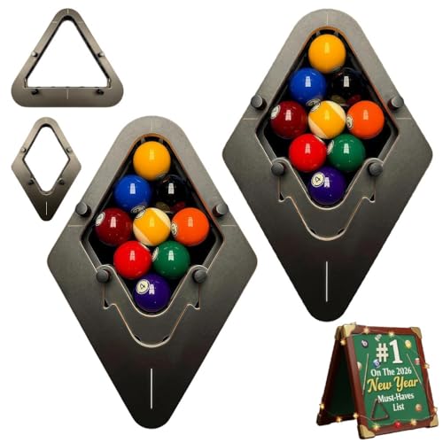 Professional Billiard Rack System - Heavy Duty Solid Wood Triangle/Diamond Pool Ball Racks for 8-Ball/9-Ball, Eliminates Gaps, Essential Billiards Accessories - color: 9-ball2