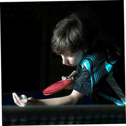 Pingpong Paddle Set for Outdoor Playing with Flared Handle for Better Grip High-Grade Rubber Table Tennis Rackets Short Handle Bats and Balls Included for Beginners and Experts