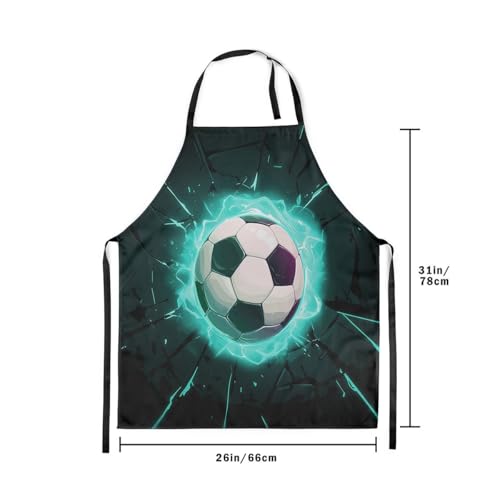 Manfei Volleyball Kids Kitchen Apron - color: Black Teal