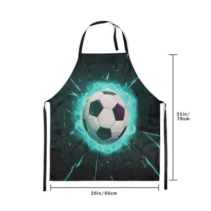 Manfei Volleyball Kids Kitchen Apron - color: Black Teal