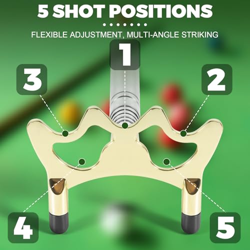 Pool Bridge Stick, Professional Retractable Pool Cue Bridge with Removable Brass Bridge Head, Free Adjustment for Multi-Angle Shots, Easy to Use and Storage, Essential Pool Table Accessories - style: Low Bridge Head