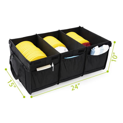 Disc Golf Storage Bag Durable Large Capacity with Dividers and Multi Side Pockets, Black - style: 24 X 15 X 10 Inch