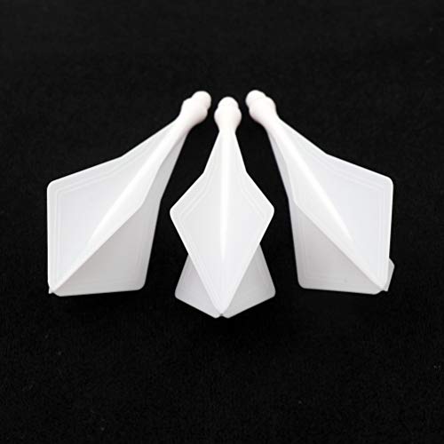 CUESOUL TRAJ AK8 New Integrated Dart Flights and Shafts Wave Shape,Very Slim Dart Flight 3 Sets - color: Diamond Shape-White