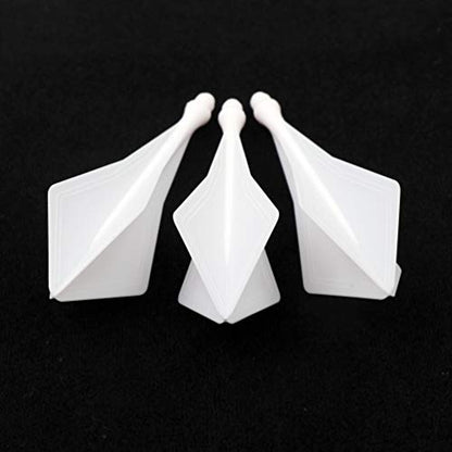 CUESOUL TRAJ AK8 New Integrated Dart Flights and Shafts Wave Shape,Very Slim Dart Flight 3 Sets - color: Diamond Shape-White