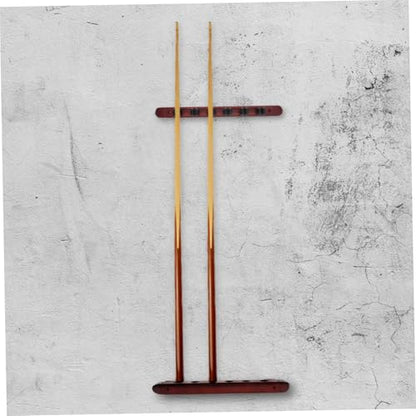 POPETPOP 2pcs Billiard Stick Mount Pool Stick Holder Slots Storage Rack Billiard Supplies - color: Dark Red