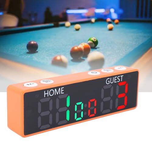 Mini Digital Scoreboard with 6 Digits LED Display & Loud Buzzer, Portable Tabletop Score Keeper, for Board Games Chess Cornhole Basketball