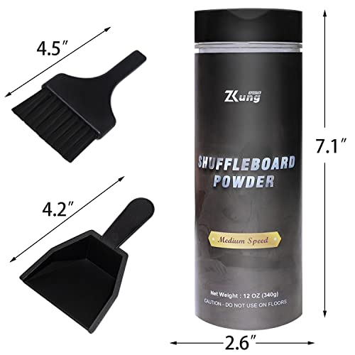 Shuffleboard Sand with Shuffleboard Brush Set for Shuffleboard Table | Shuffleboard Sand Medium Speed, Shuffleboard Table Brush, Mini Dustpan and Brush for Shuffleboard Table