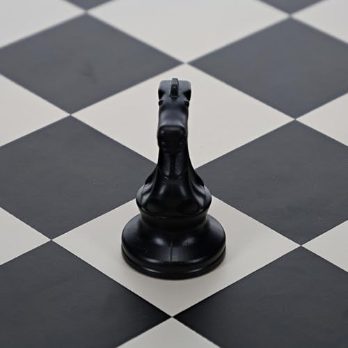 WE Games Replacement Staunton Chess Piece - Dark Knight, Plastic Chess Piece with Felt Bottom, Classic Design for Tournament Chess Set - color: Black Knight